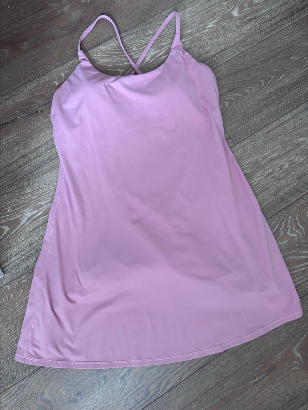 Light Pink Strappy Women's Tennis Dress